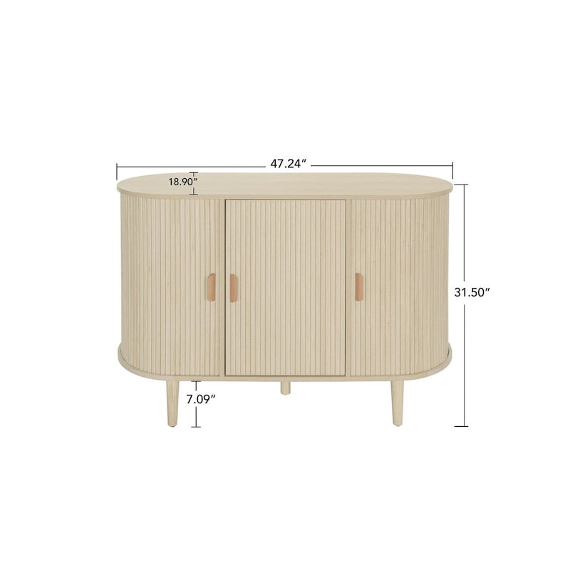 Meuble de rangement d'appoint avec 3 portes