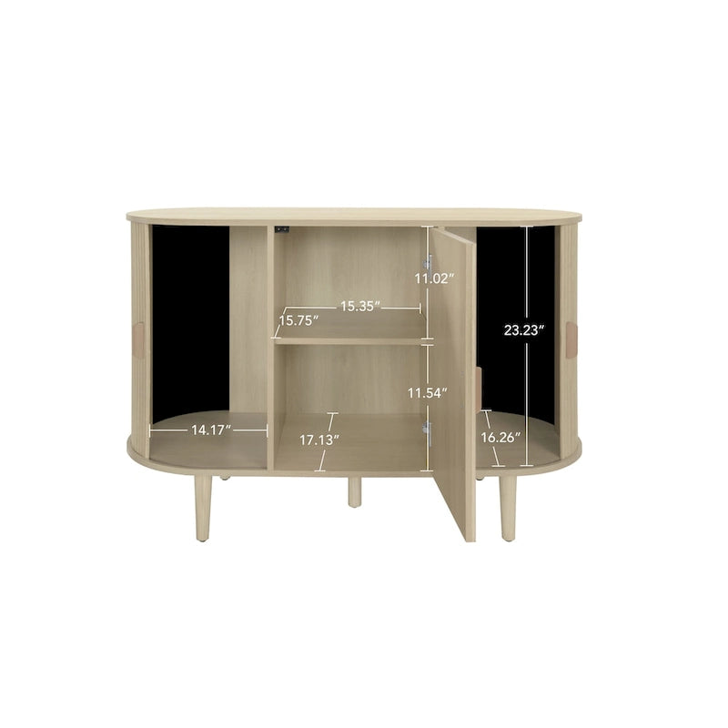 Meuble de rangement d'appoint avec 3 portes