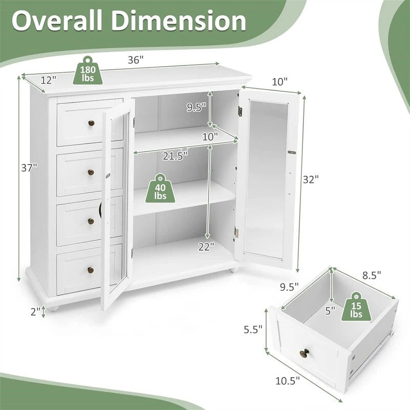 Buffet de rangement – 12P x 36L x 37H