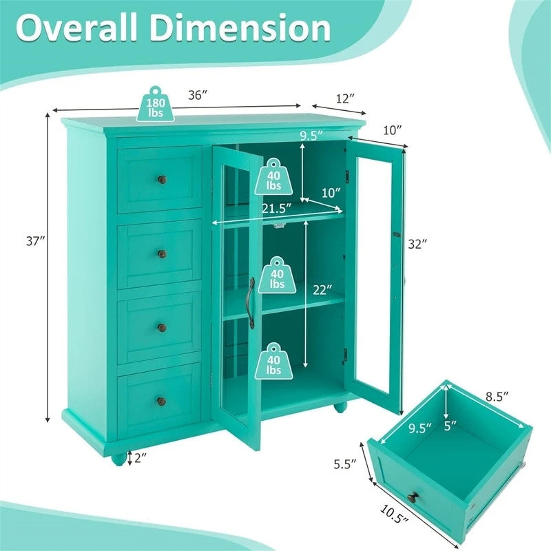 Buffet de rangement – 12P x 36L x 37H